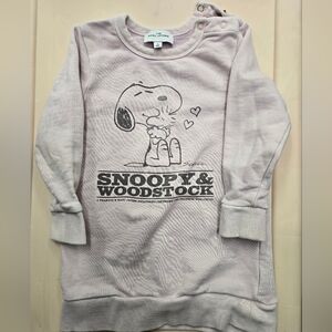 Marc Jacobs Kids Light Pink Snoopy & Woodstock Sweater Dress 2T